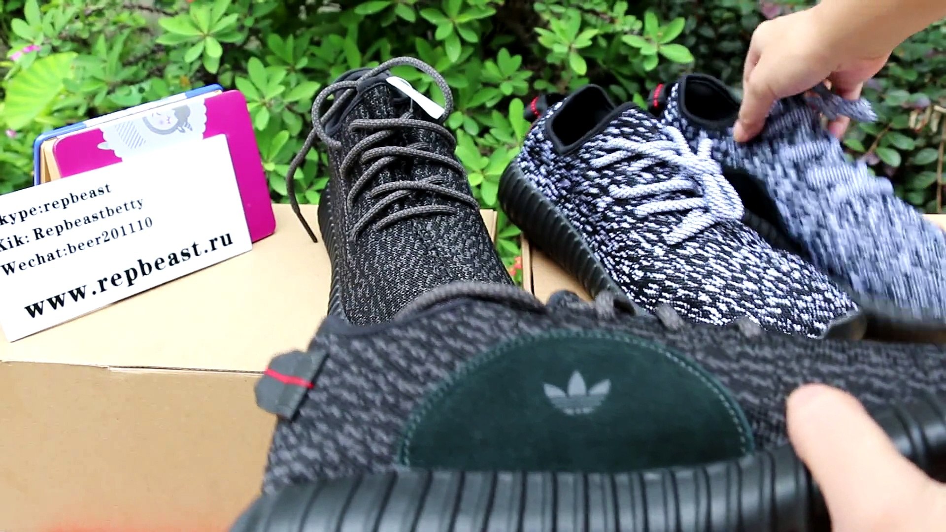 Comparision for original and fake yeezy 350 "pirate black" from Repbeast.ru  - video Dailymotion