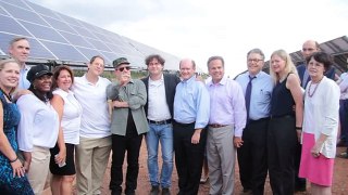 Bono at Gigawatt Global solar field in Rwanda