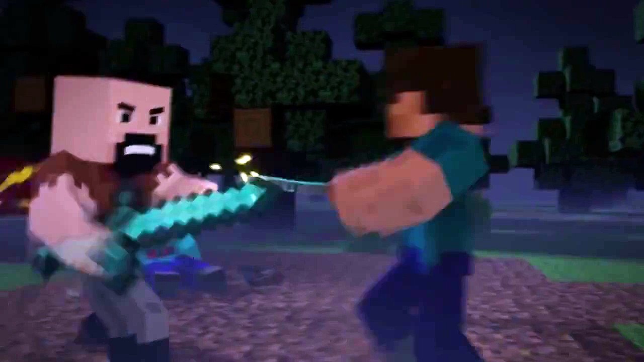 Minecraft Animation - Nocth VS Herobrine (Animação)