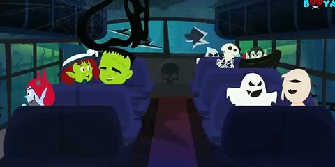 Wheels on the bus | Halloween nursery rhymes with lyrics for babies | Children's songs