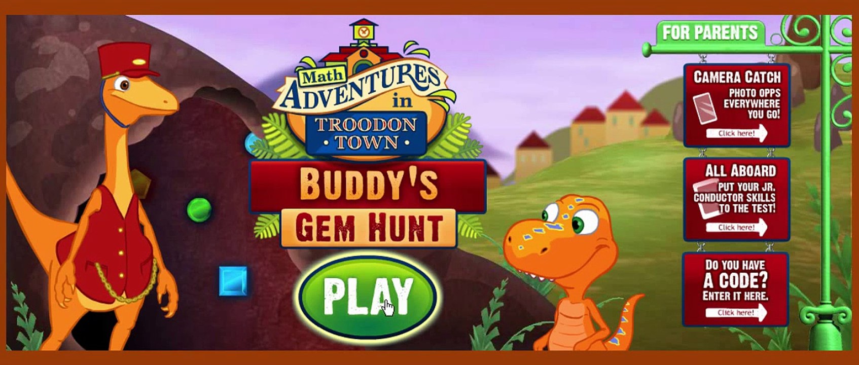 Dinosaur Train Buddy's Gem Hunt Cartoon Animation PBS Kids Game Play Walkthrough