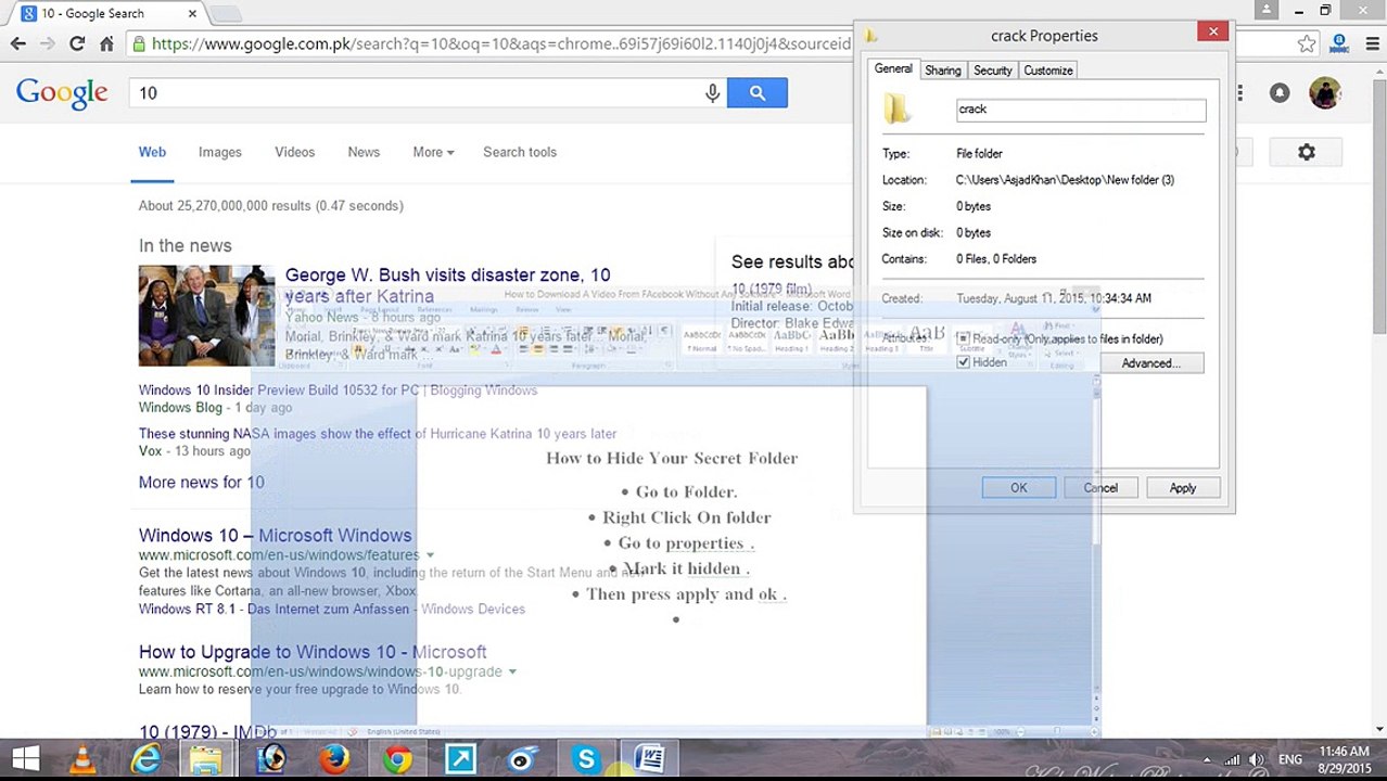 how to hide your secret folder without software