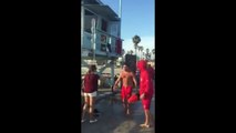 Lifeguard Gets Attacked On Venice Pier But Fights Back And Leaves One Dude Knocked Out!