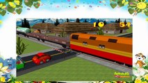 Cartoon about cars and trains. Developing a cartoon for children.