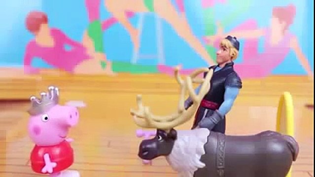 Peppa Pig Ballerina DisneyCarToys with Daddy Pig, Barbie & Candy Cat Ballet Toy Video
