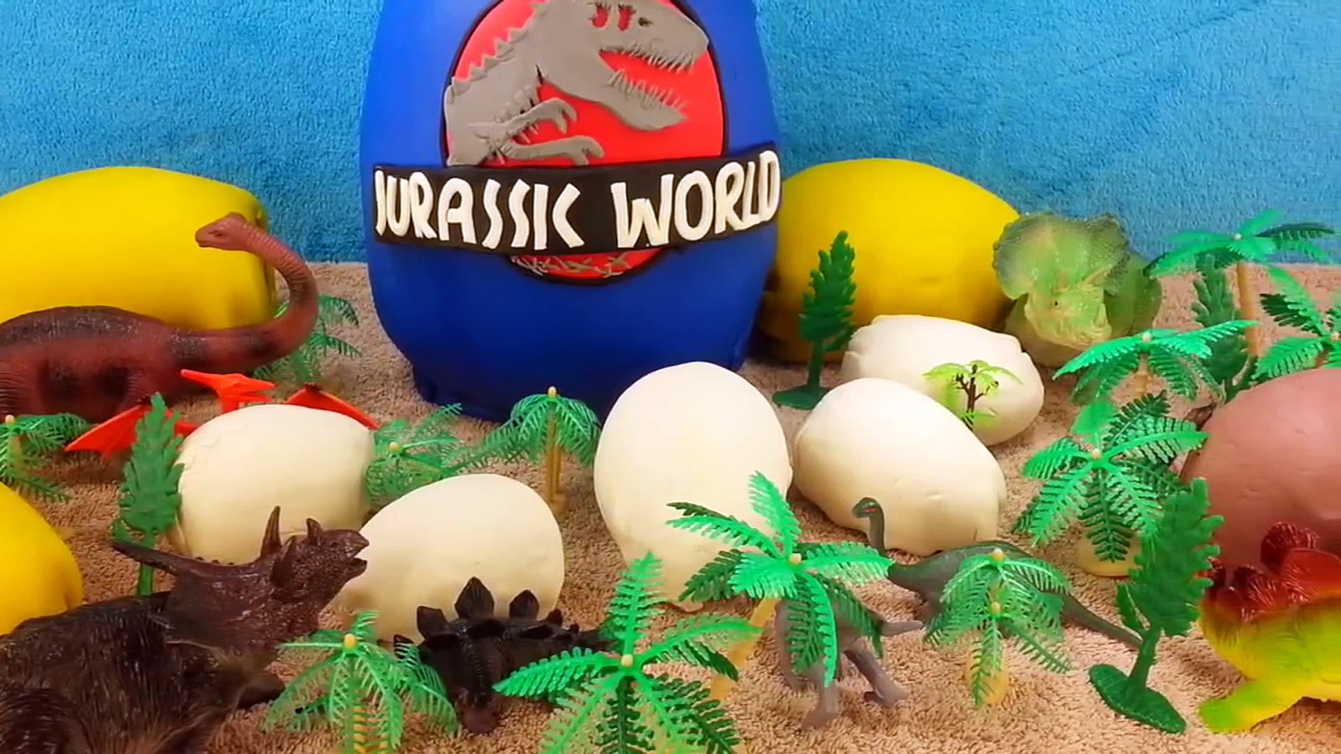 jurassic world play doh surprise eggs