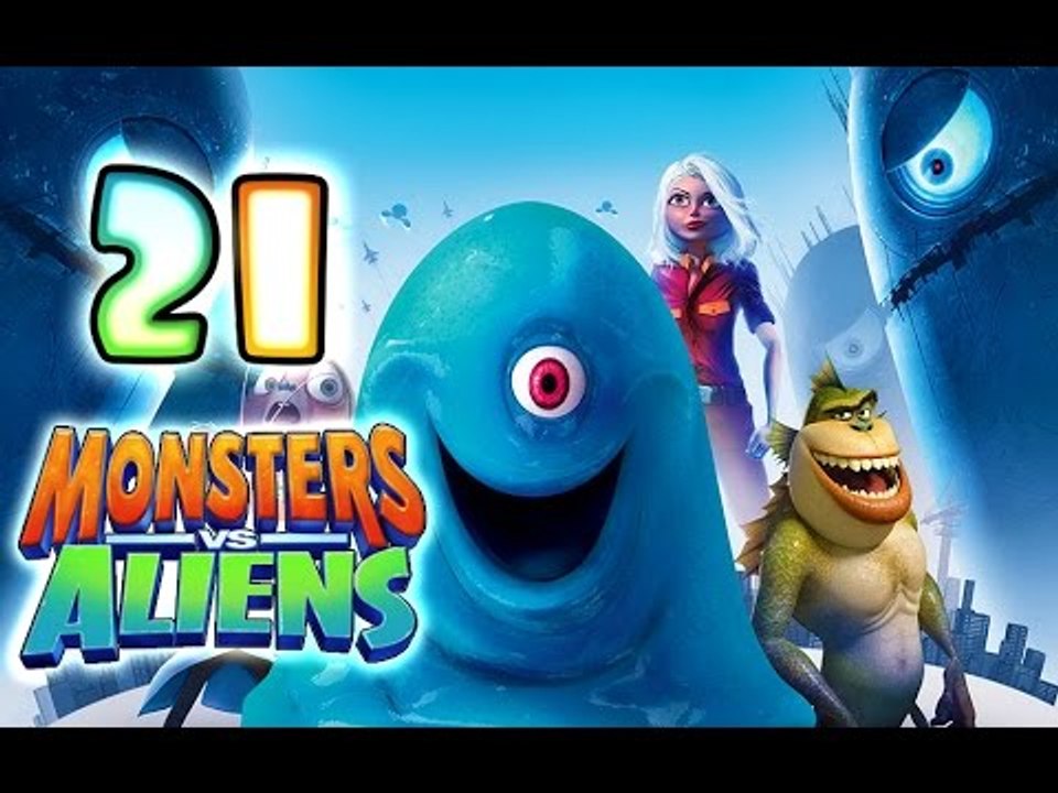 Monsters VS Aliens Walkthrough Part 21 (PS3, X360, Wii, PS2) ~ Missing Link Level 21