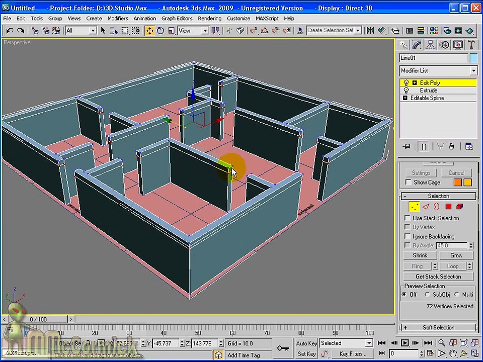 3DS Max - Pt 2 - Extruding a Floor Plan