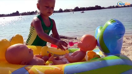 ✔ Baby Doll Bath time Nenuco Baby Girl. Ярослава на озере купает Куклу. Часть 2. Серия 43 ✔