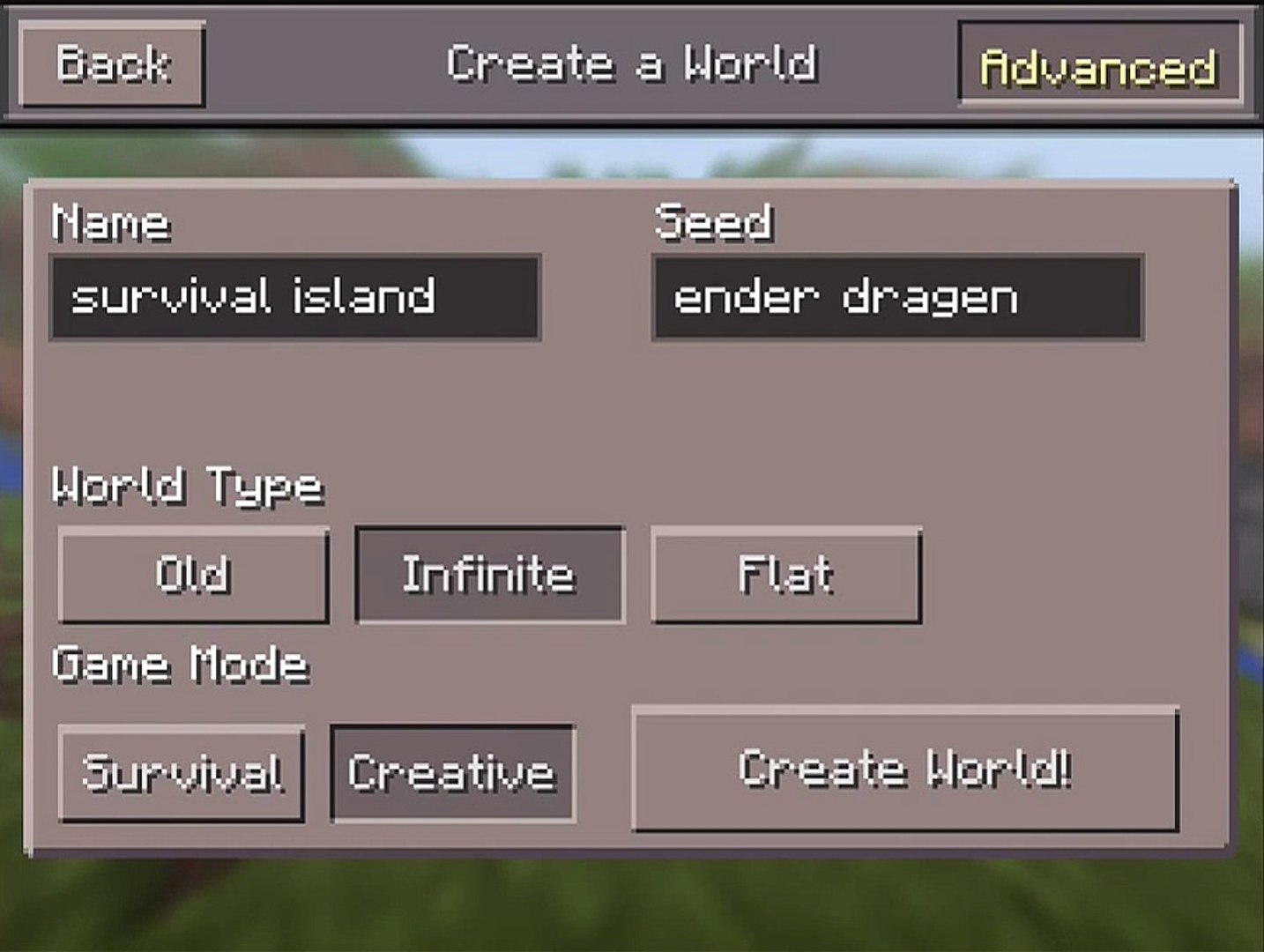 Minecraft Pe 0 10 0 Survival Island Seed Video Dailymotion