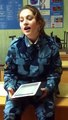 Cute Russian army girl sings 'When we were at war'