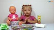 ✔ Nenuco Baby Girl Yaroslava is changing diapers of a Doll. Ярослава ухаживает за Куклой. Серия 46 ✔