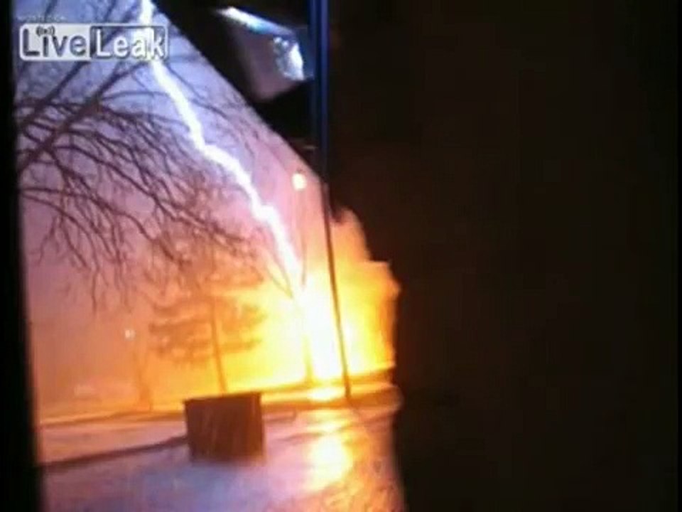 Dangerously close lightning strike compilation