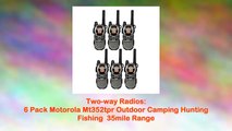 6 Pack Motorola Mt352tpr Outdoor Camping Hunting Fishing 35mile Range
