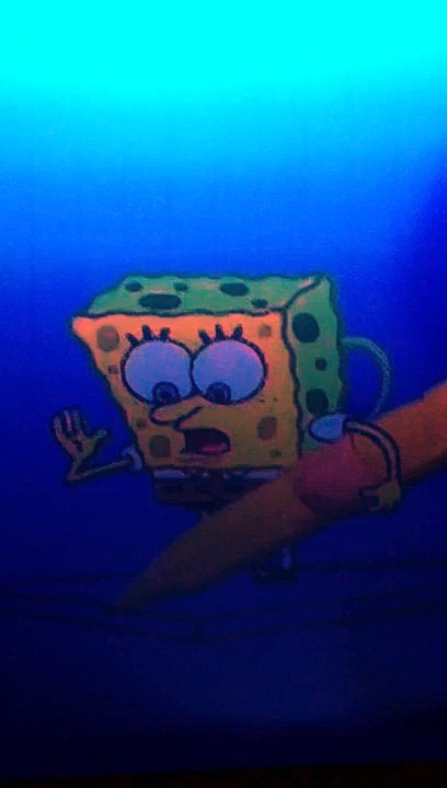 poking spongebob