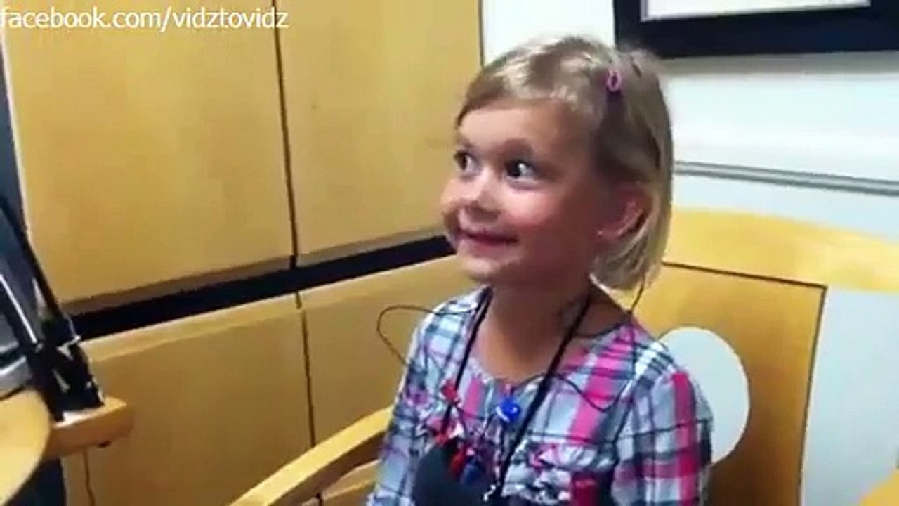 4 year old hears her own voice for the first time