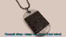 Mens Dog Tag Pendant Leather Alloy Necklace C