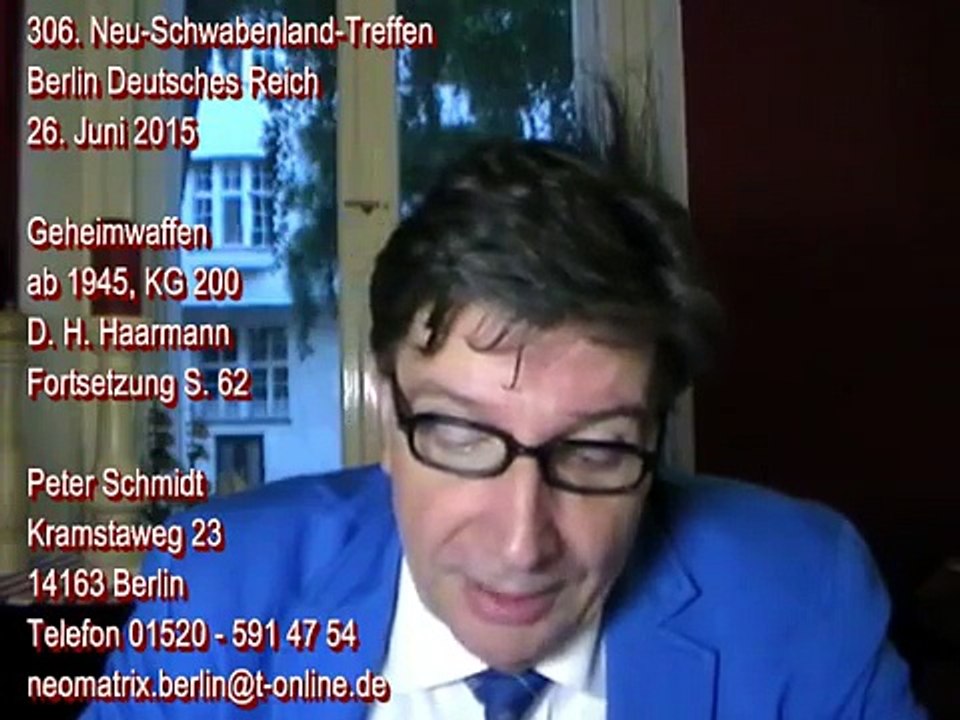 306. Neu-Schwabenland-Treffen Peter Schmidt Geheime Wunderwaffen KG 200 Seite 62 26.06.2015