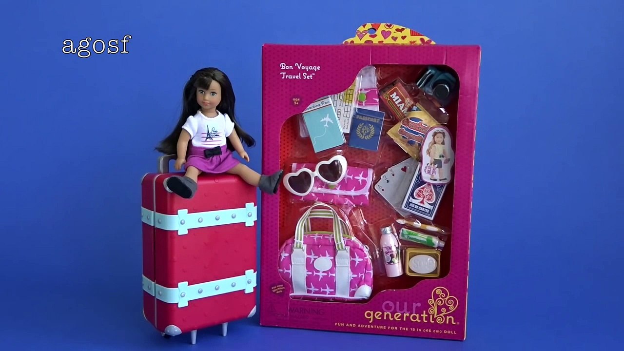 Our Generation Bon Voyage Travel Set for American Girl Dolls! HD WATCH IN HD!