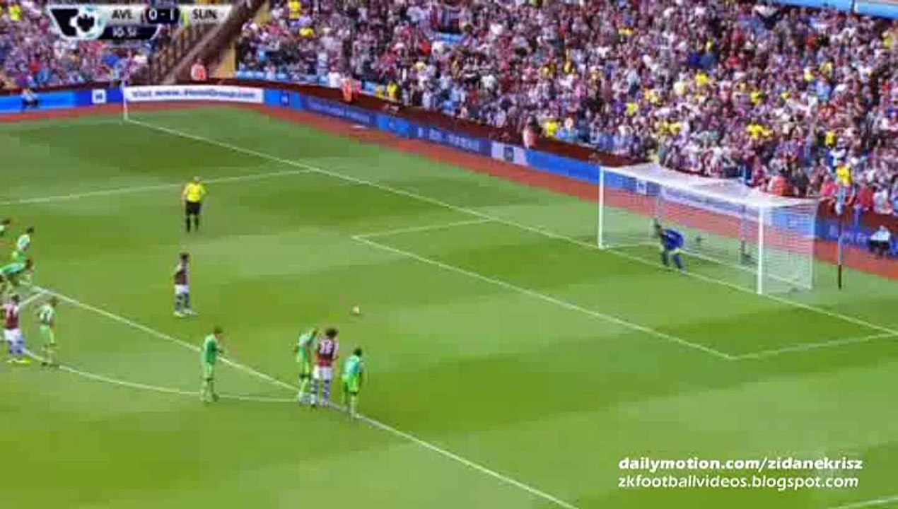 1-1 Scott Sinclair Penalty Goal _ Aston Villa v. Sunderland 29.08.2015 HD[1]