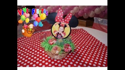 centro de mesa de minnie mouse