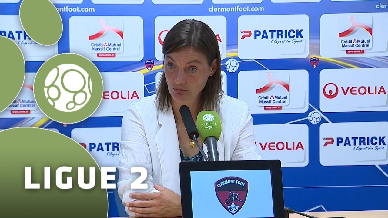 Conférence de presse Clermont Foot - AS Nancy Lorraine (1-2) : Corinne DIACRE (CF63) - Pablo  CORREA (ASNL) - 2015/2016