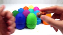LEARN COLORS for Children w/ Play Doh Surprise Eggs Mickey Mouse Spiderman Cars Toys Playdough HD