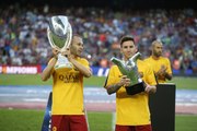 FCB AND Messi offers European Supercup and UEFA Best Player to Camp Nou