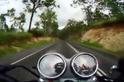 Riding The Hampton Twisties - Suzuki GS500, GoPro Camera - Bird Strike