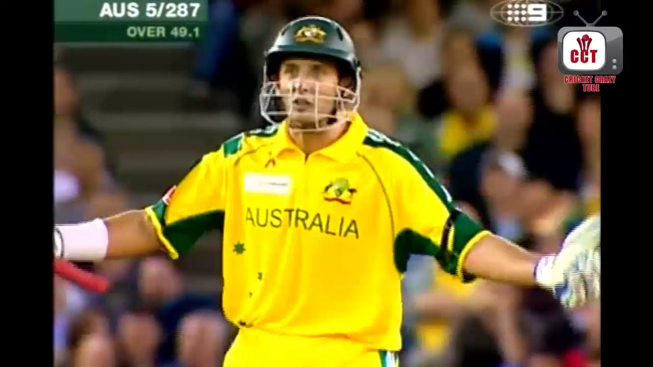 Indoor cricket stadium fail. Ball hits roof