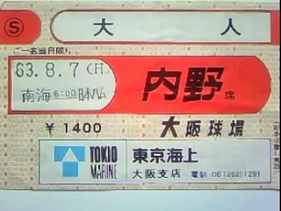 ㊢ 昭和６３年！大阪球場