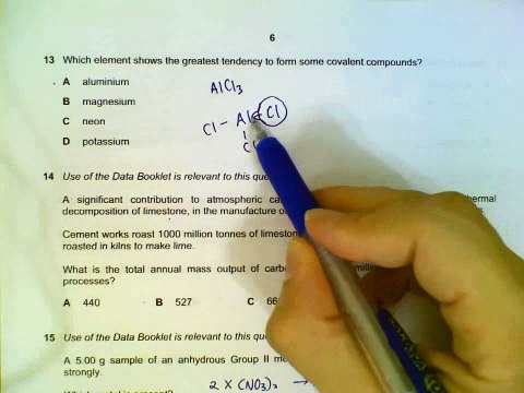 9701 Chemistry November 2011, Paper 1_1, Q9-Q16
