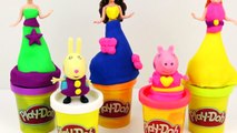 Disney Frozen Princess dough dress Peppa Pig Play Doh makeover with Princess Anna
