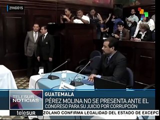 Guatemala: Abogado de Pérez Molina presenta alegatos ante el Congreso