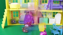 Peppa Pig Peek 'n Surprise Playhouse George with Princess Sofia the First and Disney Cars