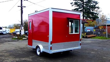 Red Food Trailer Espresso Stand