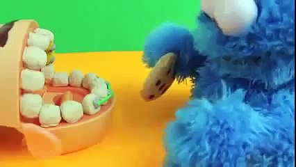 Play Doh Doctor Drill and Fill Dentist Cookie Monster and Disney Cars Toy Monster Truck