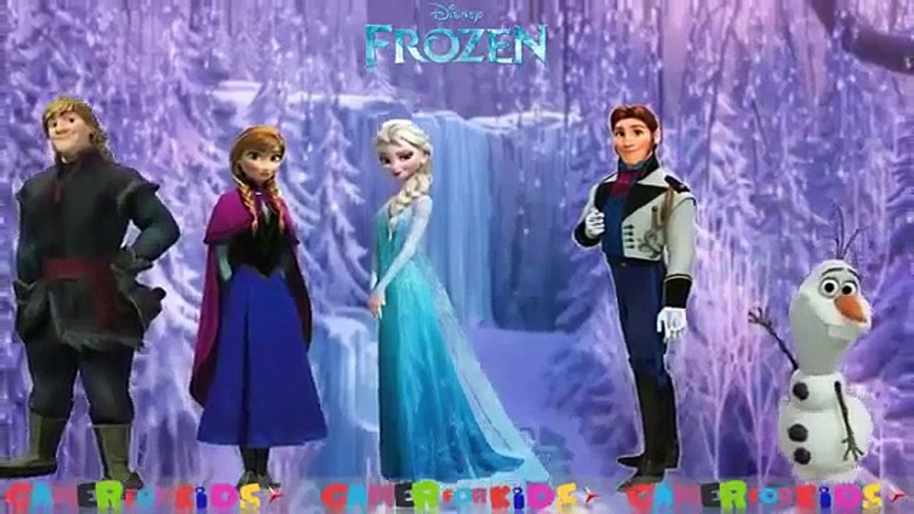 Frozen Finger Family Disney Anna Cartoon Elsa Kids Princess Let it Go Nursery Rhyme Song