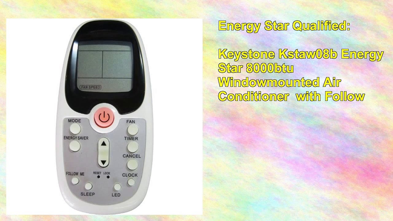 Keystone Kstaw08b Energy Star 8000btu Windowmounted Air Conditioner with Follow