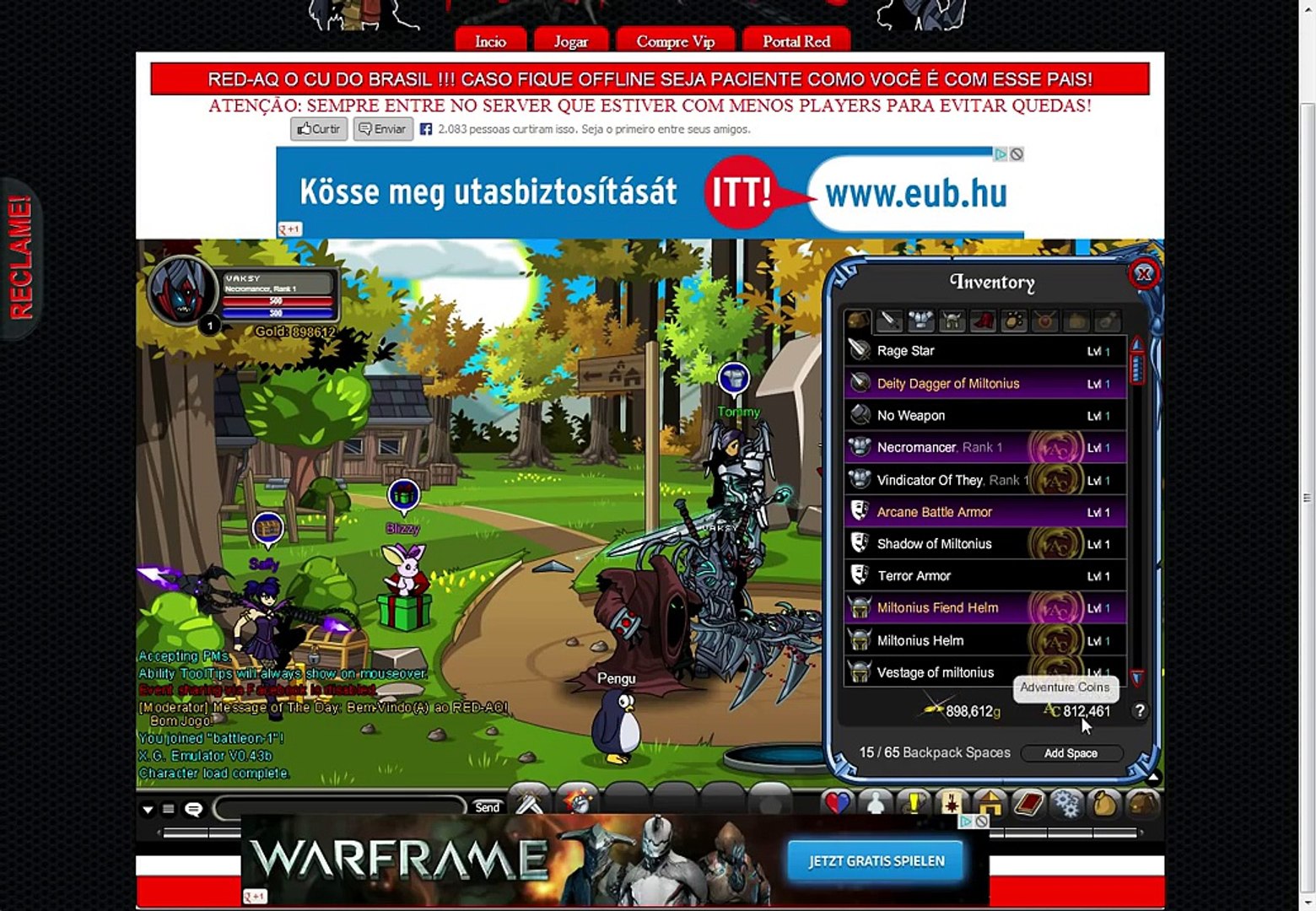 aqw private-server ac hack: :D - video Dailymotion