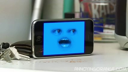 annoying orange with the mobile apple xDD