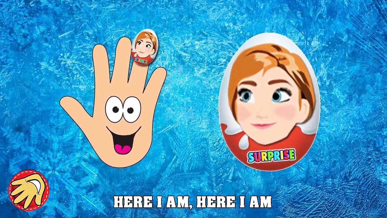 Disney Frozen Surprise Eggs Nursery Rhymes | Frozen Kinder Surprise Eggs Finger Family Son