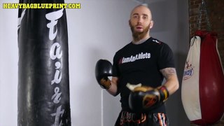 Muay Thai Heavy Bag Drill - How To Keep Your Chin Tucked