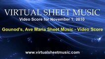 Gounod's Ave Maria piano and vocal sheet music - Video Score