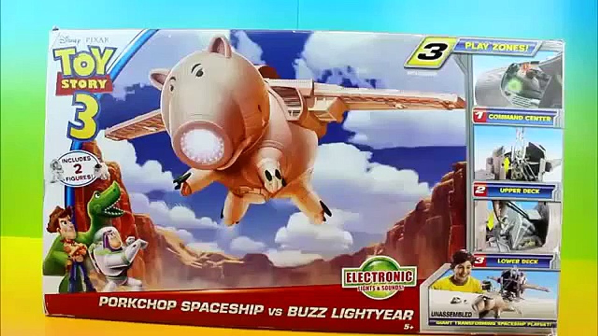 Toy Story 3 Electronic Porkchop Spaceship vs Buzz Lightyear Evil Dr. Porkchop Pig video Dailymotion
