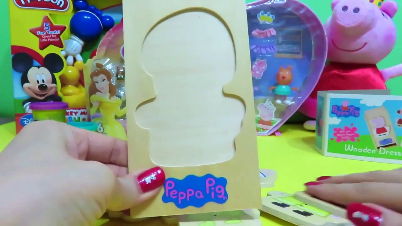 Peppa Pig Wooden Dress-up Fashion Peppa Mix-and-Match by Nickelodeon Muñecas de madera par