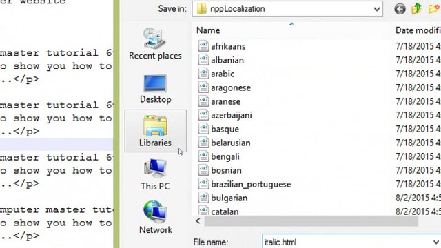 how to create a website in html using notepad adding italic and bold text_tutorial 6