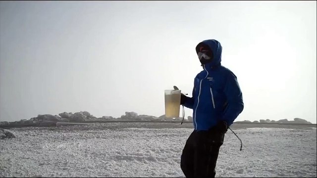 1-23-13 Boiling Water to Snow in -30 air temperatures!
