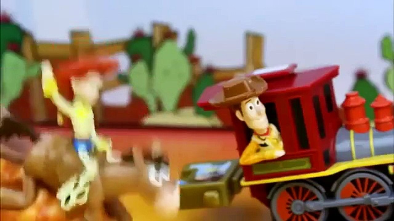 Disney Pixar Toy Story Western Playset Evil Dr  Porkchop money bags Woody Jessie save day