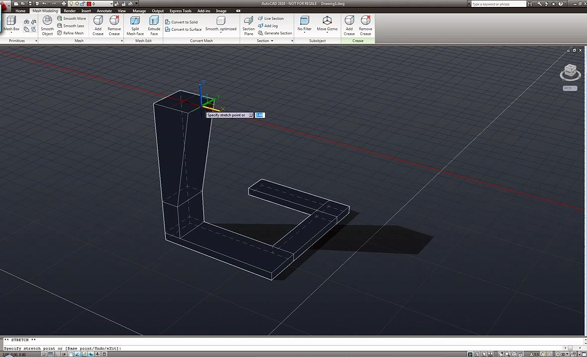 División y extrusión de malla con AutoCAD 2010